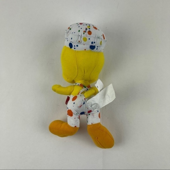Looney Tunes Tweety Bird Stuffy White Paint Splatter 10" - Picture 5 of 6